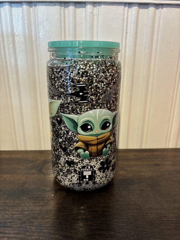 baby yoda acrylic snowglobe