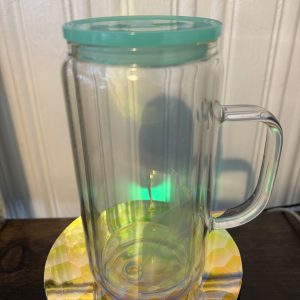 Glass snow globe handled