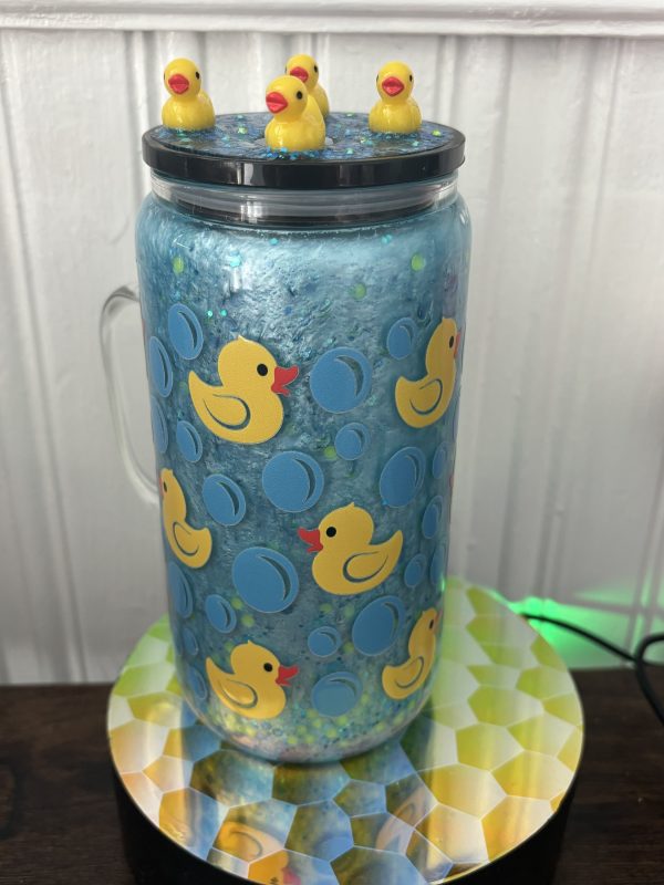 Ducks Glass Handled Snowglobe