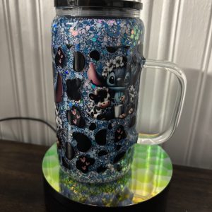 pre made stich glass handeled snowglobe