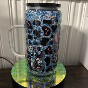 pre made stich glass handeled snowglobe